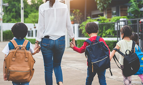 Family walking together